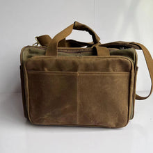 Load image into Gallery viewer, NEW- Range Bag - Olive and Brown All Waxed Canvas