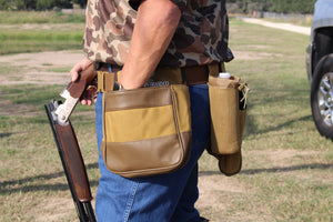 Game Bird Bags Tan Waxed Canvas /Brown Microfiber Leather