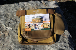 Game Bird Bags Tan Waxed Canvas /Brown Microfiber Leather