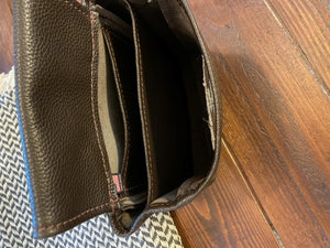 2 Pocket Shotgun Shell Pouch Leather