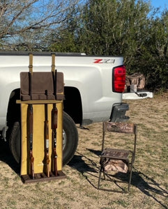 Ultimate Shotgun Rest - New Tan and Brown with Barrel Cover and Velcro Strap